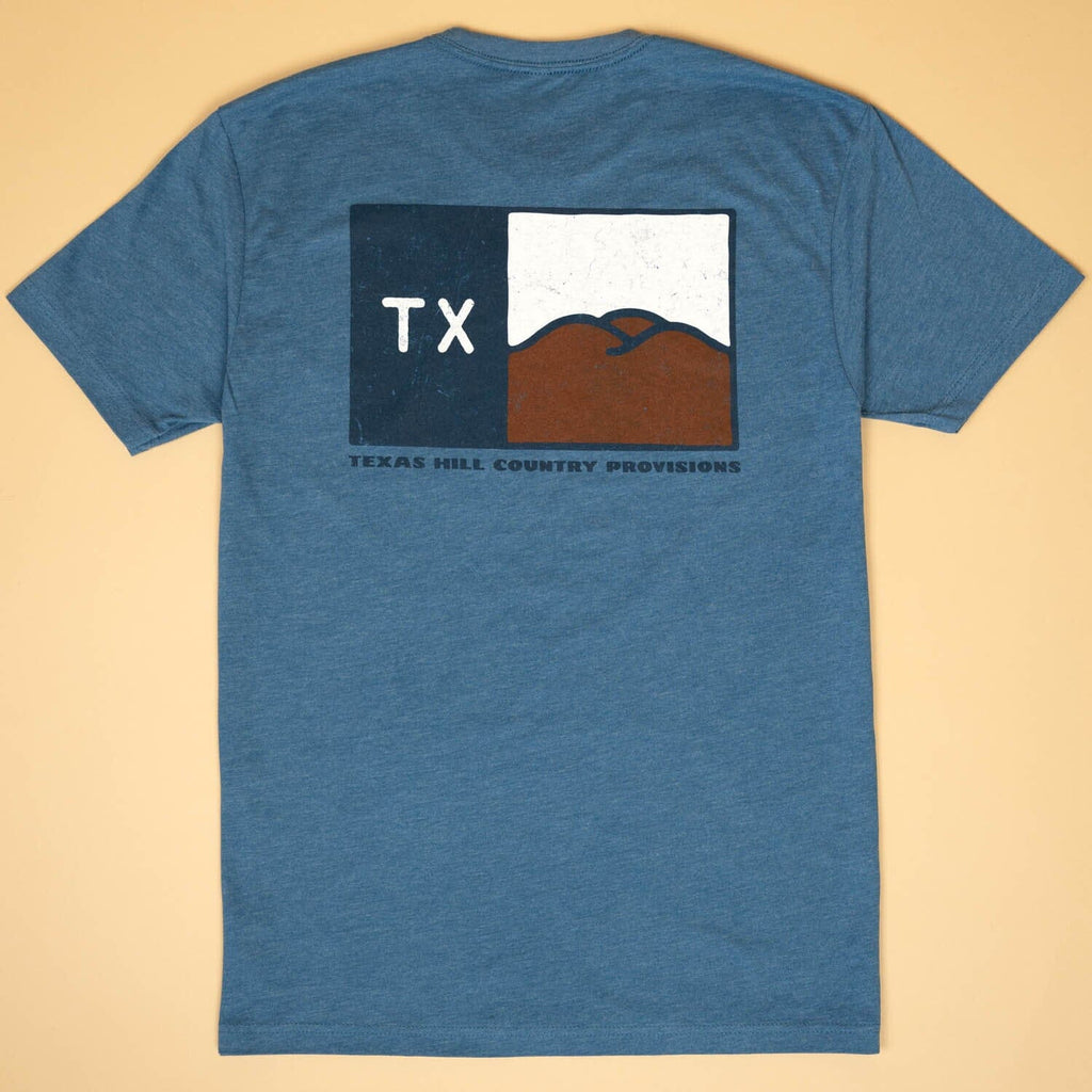 Hill Country Flag Feather Grass Tee Texas Hill Country Provisions Imperial Blue S 