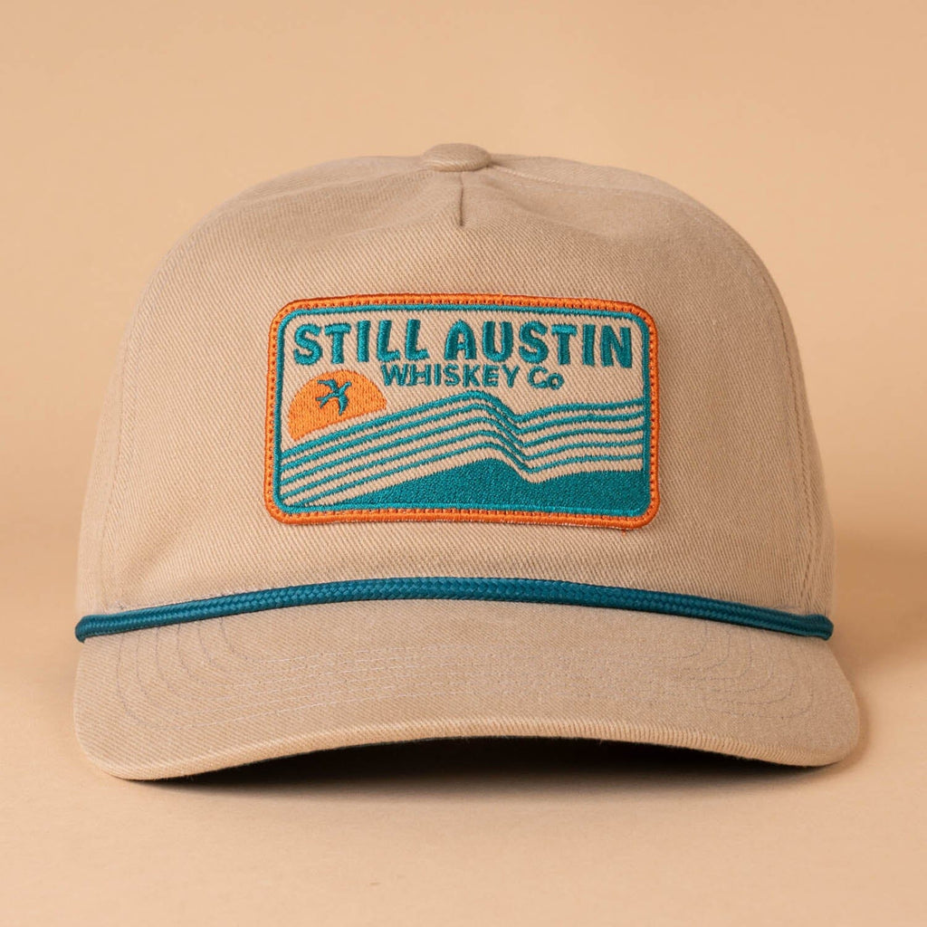 Heat Wave Guadalupe Snapback Texas Hill Country Provisions Stone Wide Rib Twill Mesh Flap
