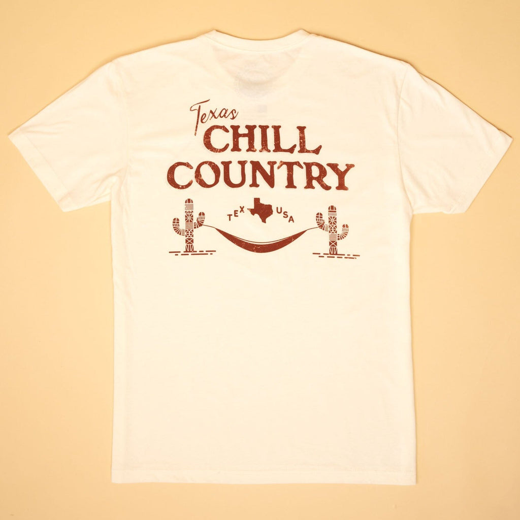 Texas Chill Country Feather Grass Tee THC Provisions Vintage White S 