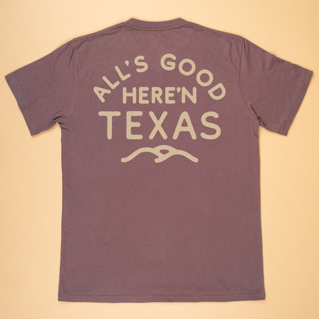 All's Good Feather Grass Tee Texas Hill Country Provisions Purple Haze S 