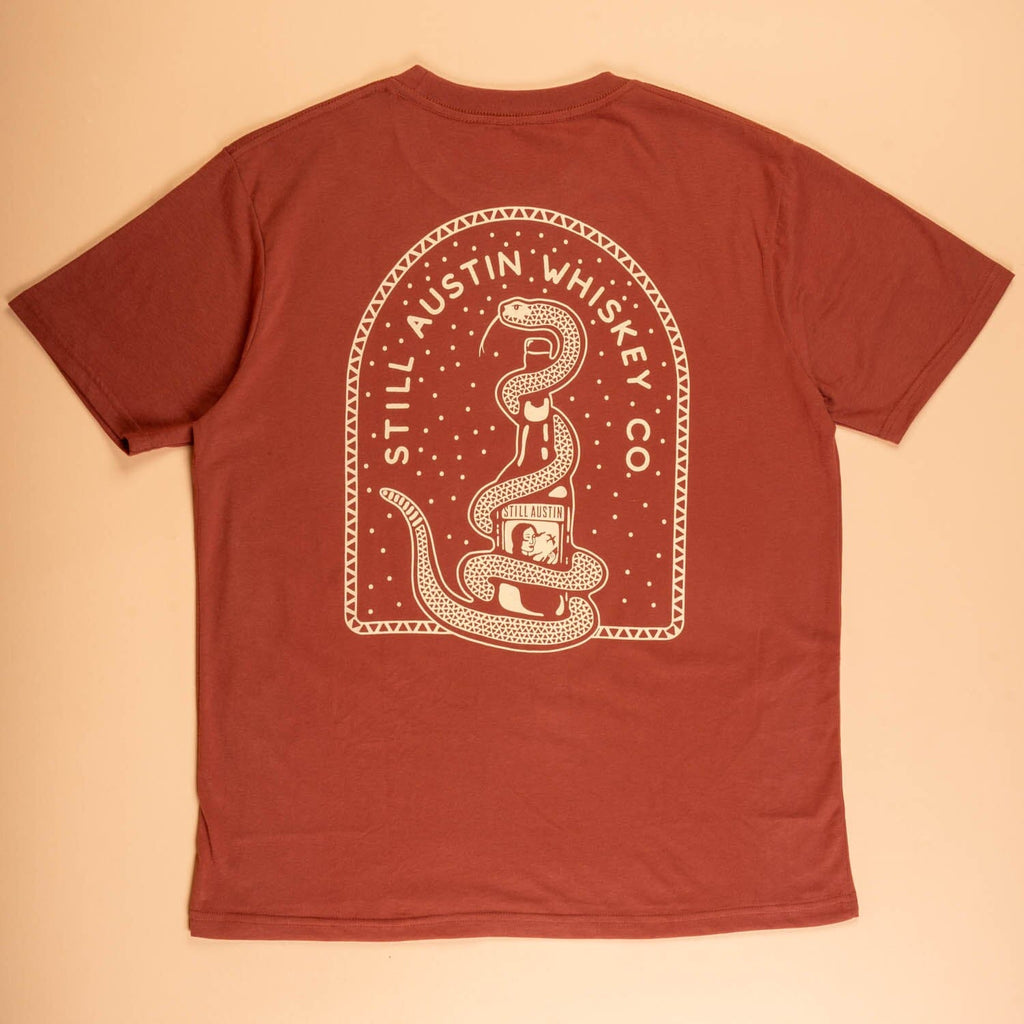Beware of Snakes Feather Grass Tee Texas Hill Country Provisions Brick Red S 