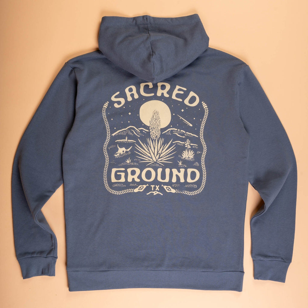 Sacred Ground Campfire Hoodie Texas Hill Country Provisions Faded Indigo S 