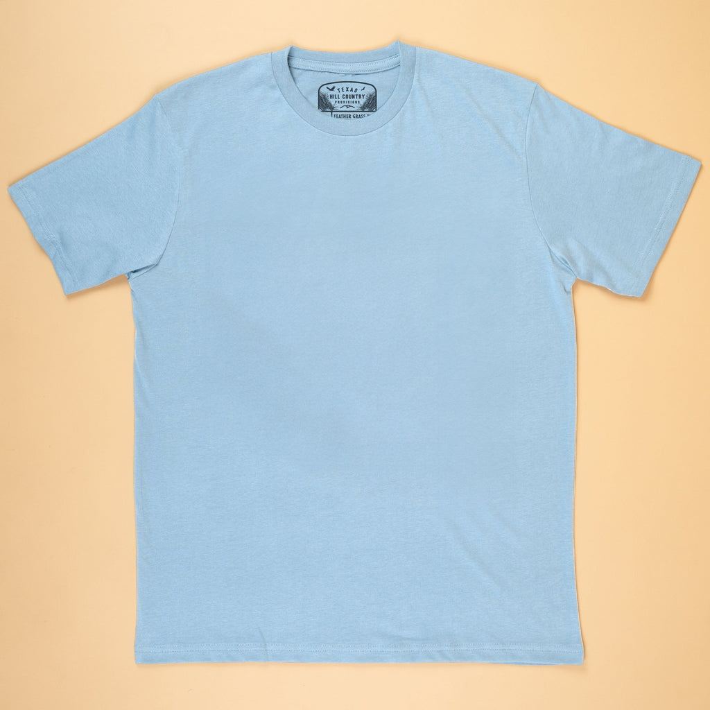 Sky Blue Feathergrass Tee Texas Hill Country Provisions Sky Blue S 