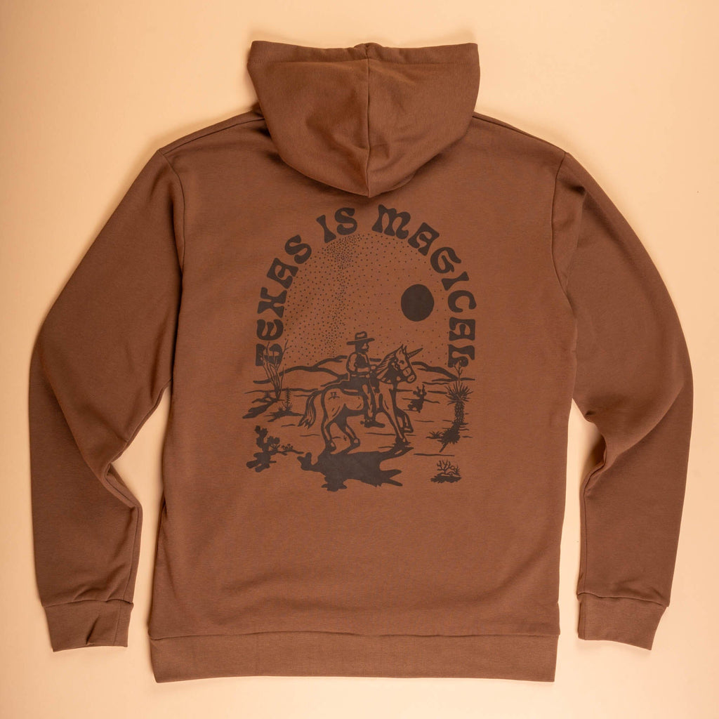 Texas Is Magical Campfire Hoodie Texas Hill Country Provisions Bison Brown S 