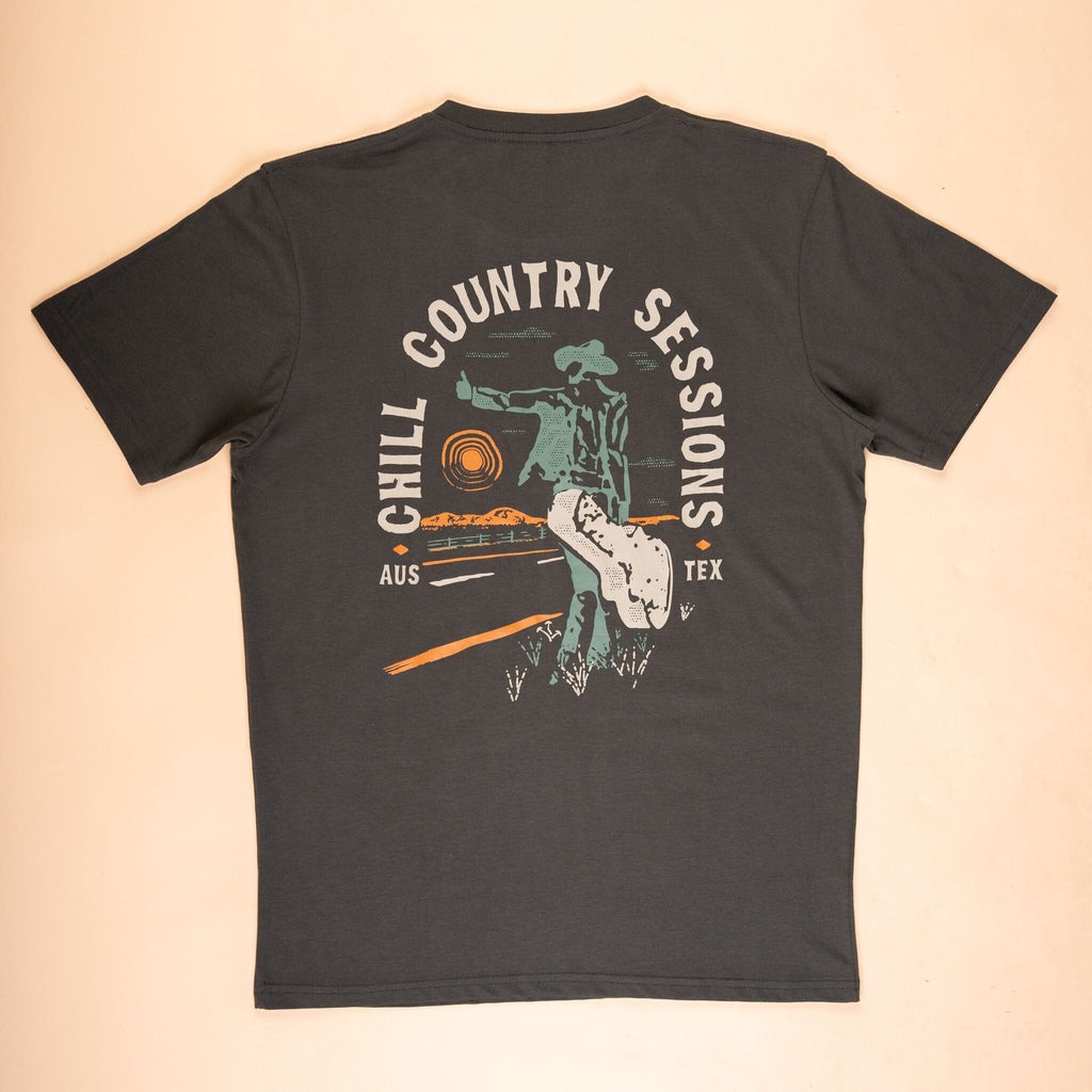 Texas Troubadour Feather Grass Tee Texas Hill Country Provisions Vintage Black S 