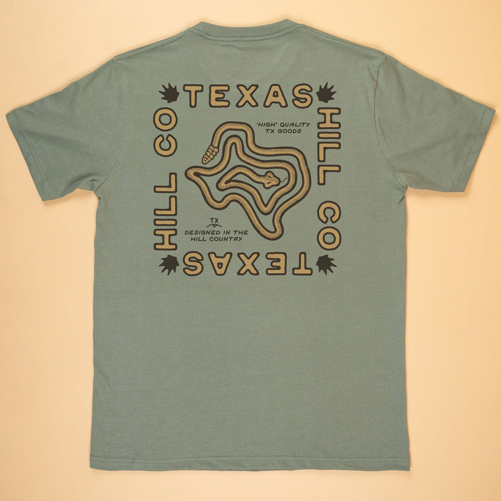 TX Rattler Feather Grass Tee Texas Hill Country Provisions Sage Green S 