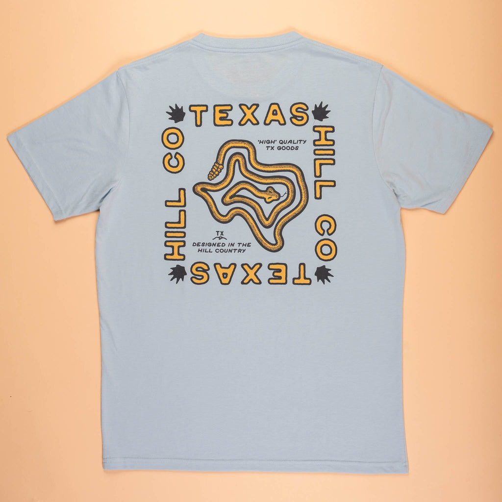 TX Rattler Feather Grass Tee Texas Hill Country Provisions Sky Blue S 