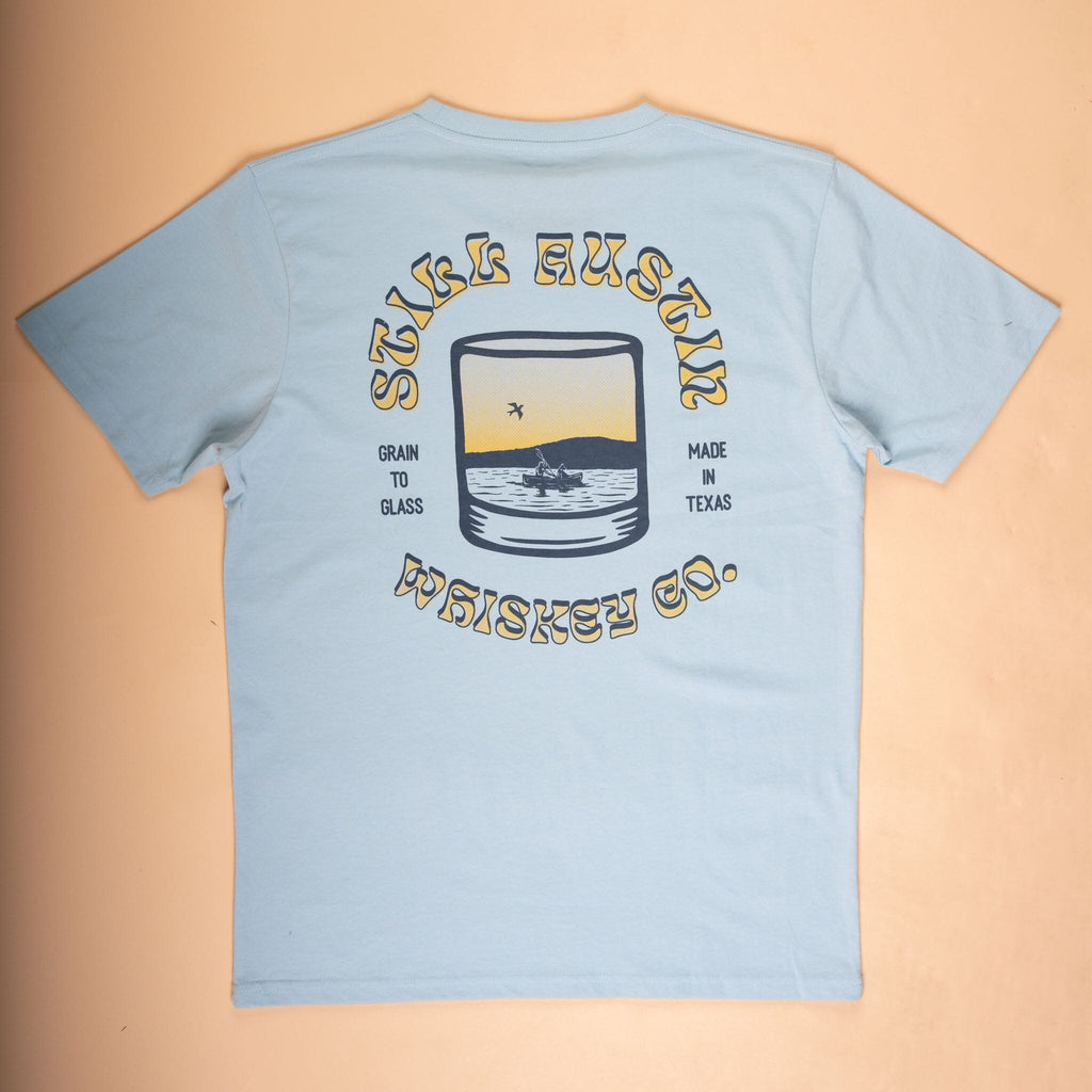 Whiskey River Feather Grass Tee Texas Hill Country Provisions Sky Blue S 