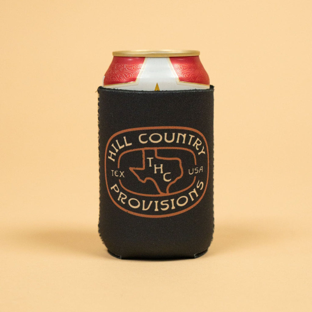 Hill Country Buckle Neoprene Can Sleeve Texas Hill Country Provisions Black 