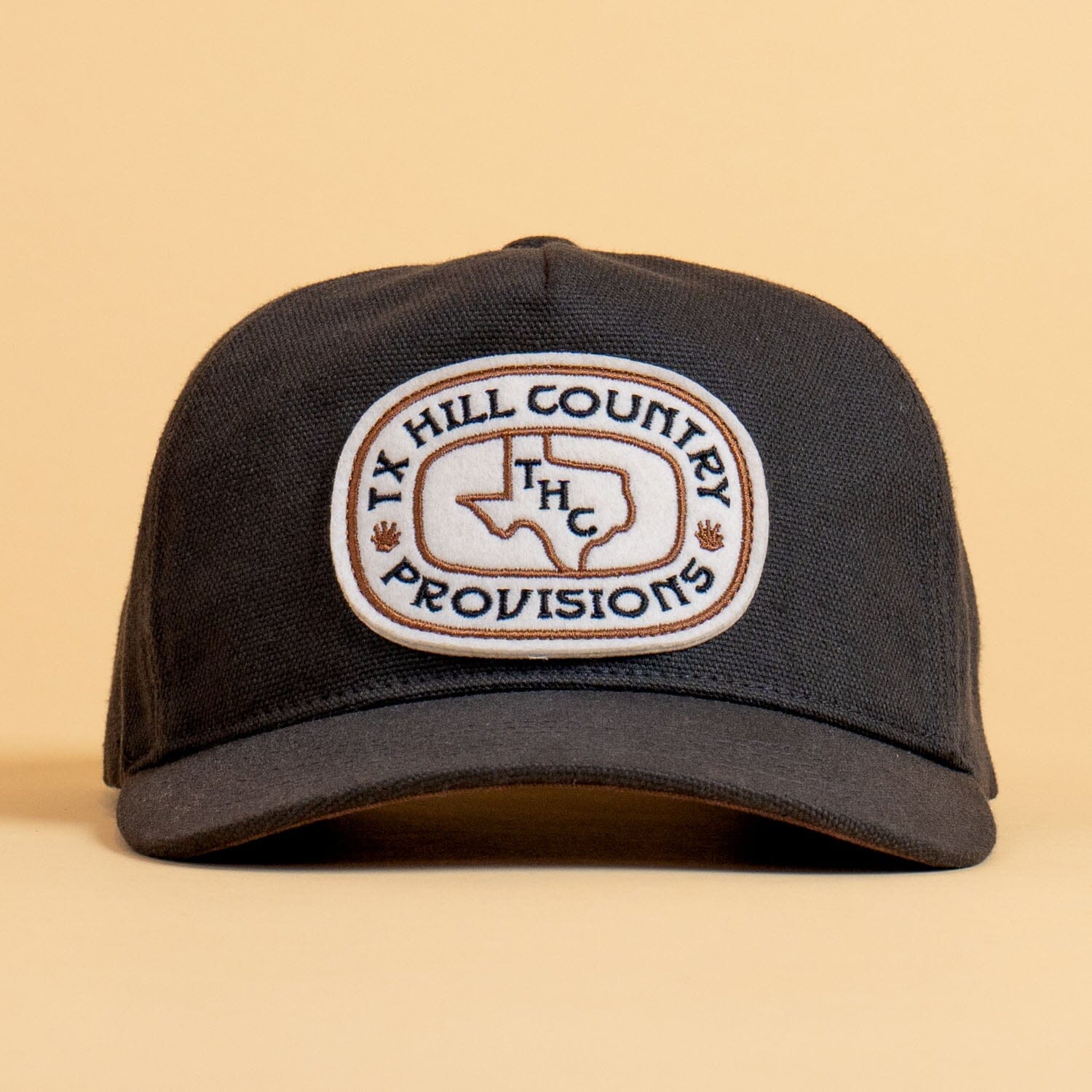 Hill Country Buckle Ranch Hand Texas Hill Country Provisions Charcoal Cotton Canvas Mesh Flap