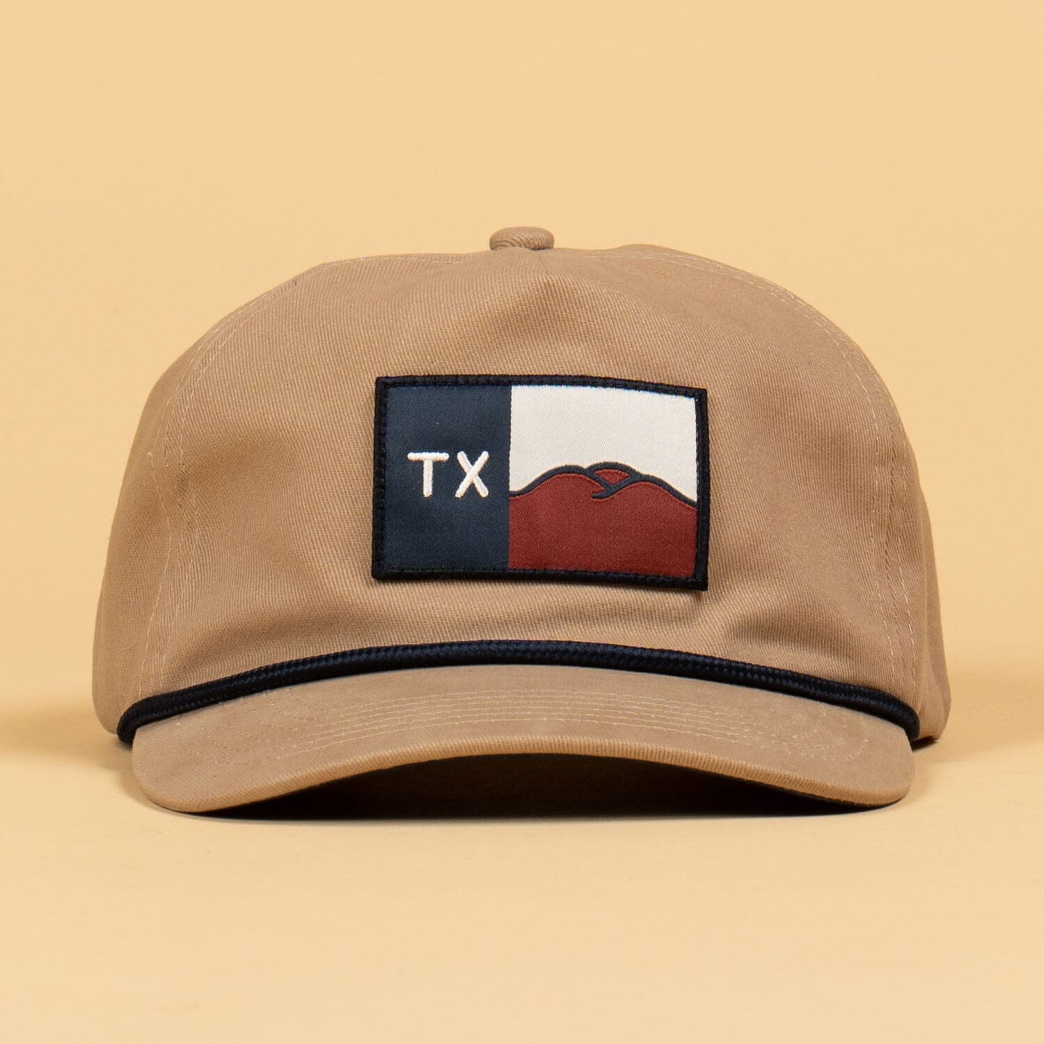Hill Country Flag Guadalupe Snapback THC Provisions Stone Single Brushed Unstructured
