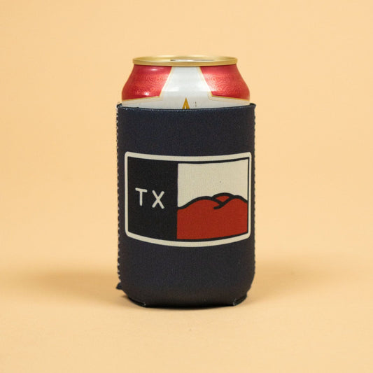 Hill Country Flag Neoprene Can Sleeve Texas Hill Country Provisions Navy 