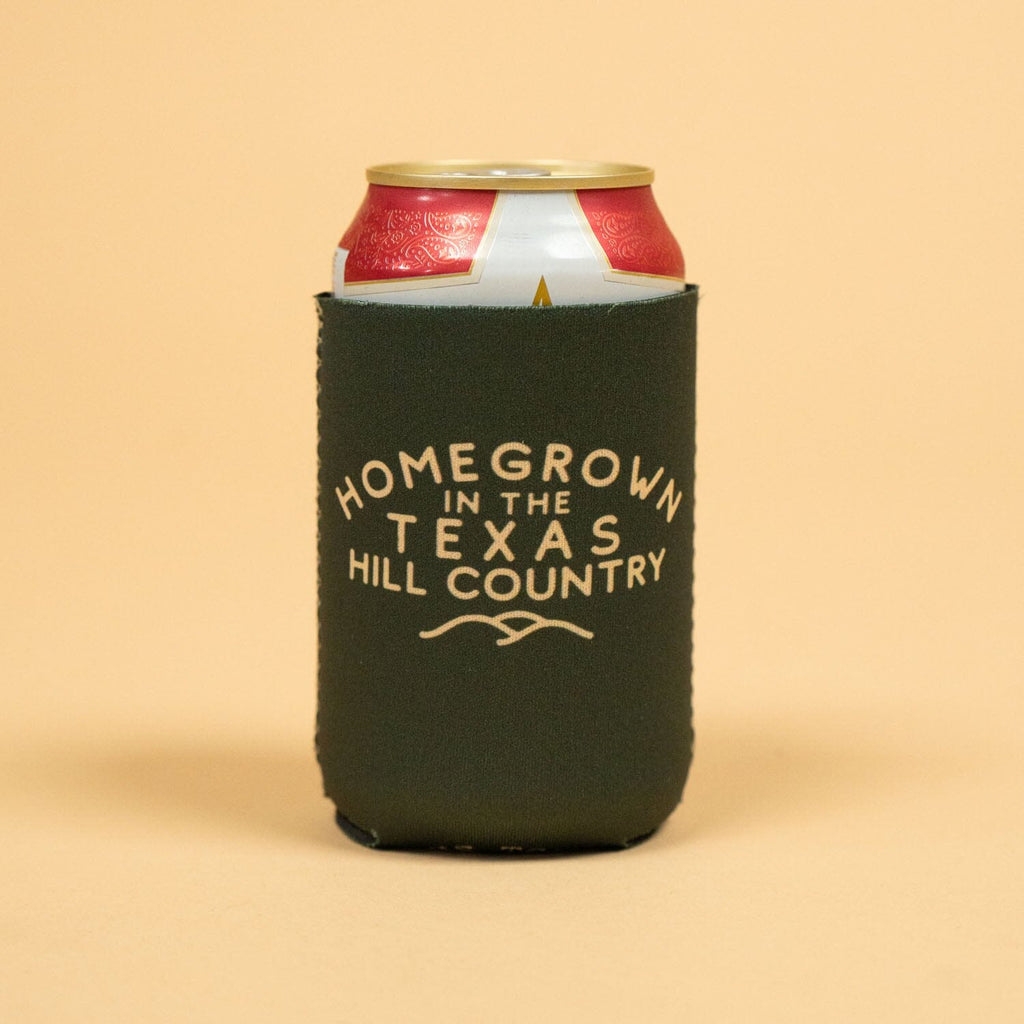 Homegrown Neoprene Can Sleeve Texas Hill Country Provisions Pine 