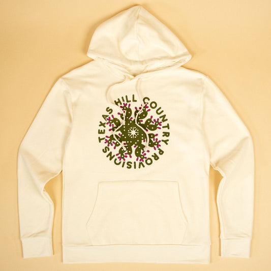 Kaleido Cactus Campfire Hoodie Texas Hill Country Provisions Vintage White S 