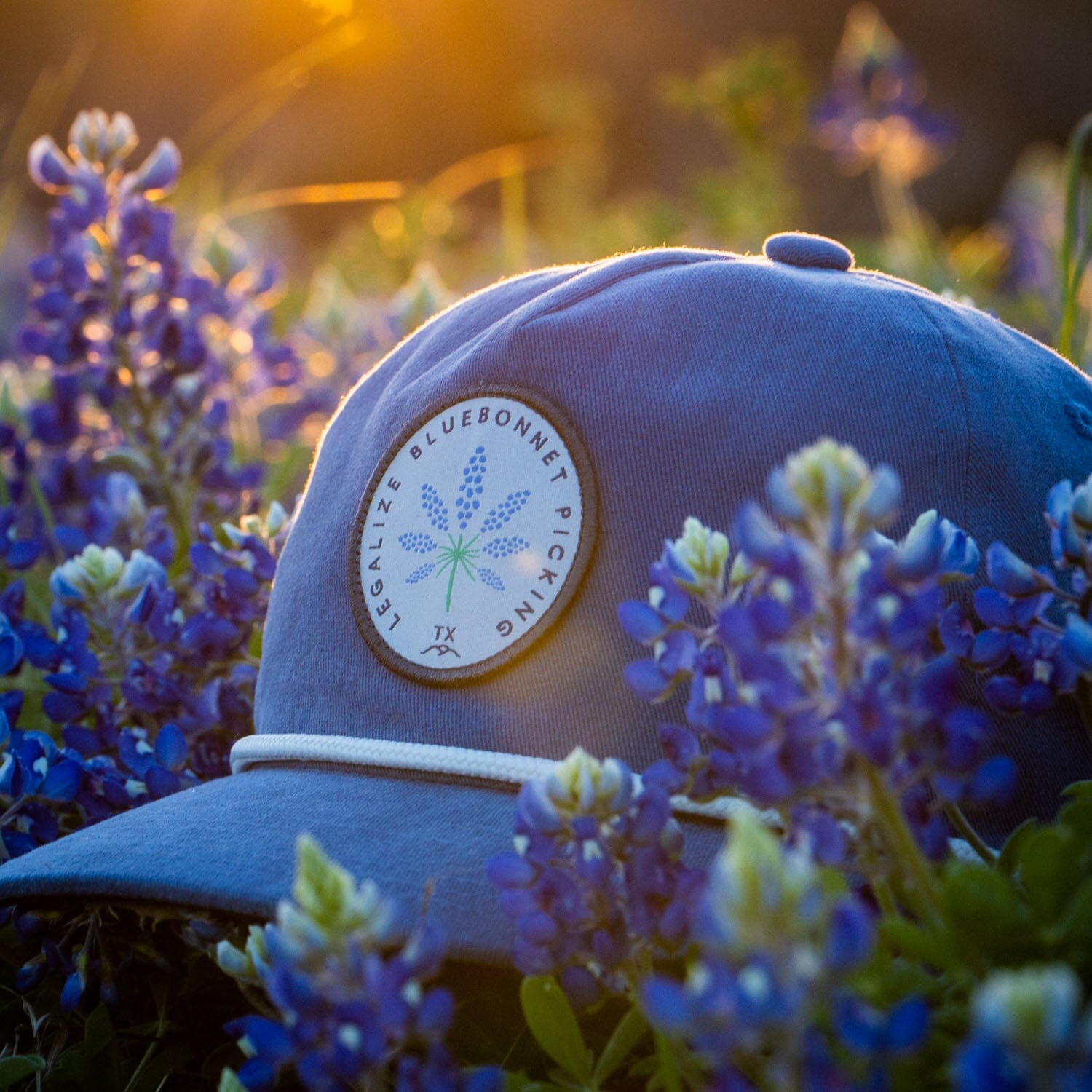 Legalize Bluebonnet Picking Guadalupe Snapback Texas Hill Country Provisions 