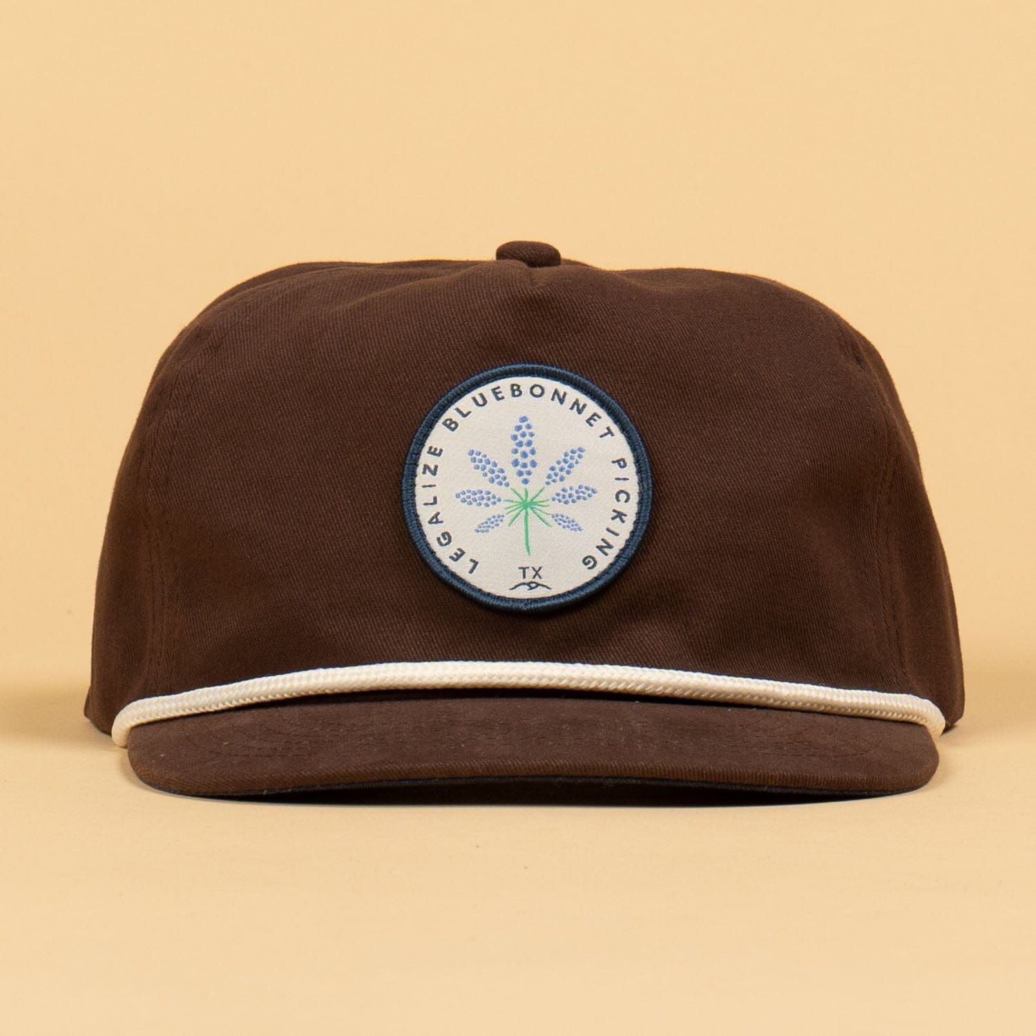 Legalize Bluebonnet Picking Guadalupe Snapback THC Provisions Chocolate Single Brushed Unstructured