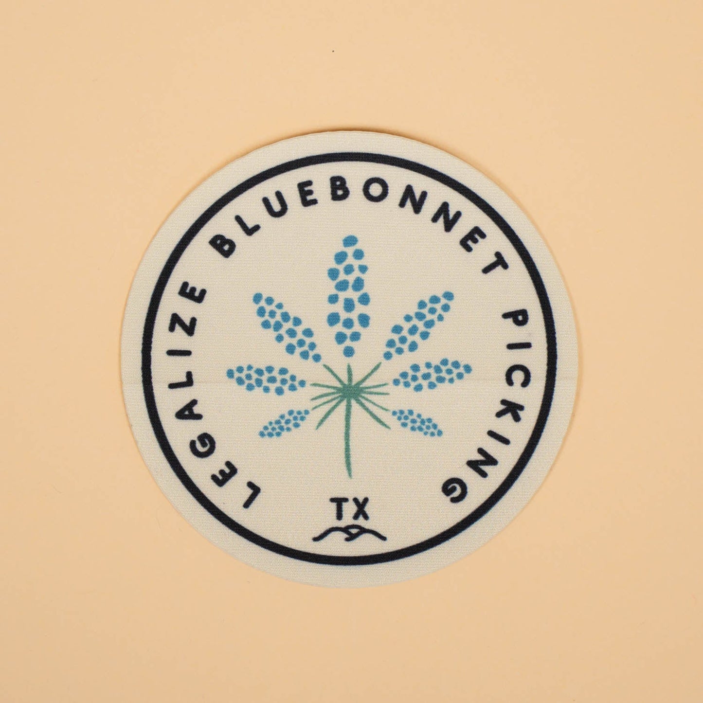 Legalize Bluebonnet Picking Sticker Nylon Sticker Texas Hill Country Provisions Weatherproof Nylon 