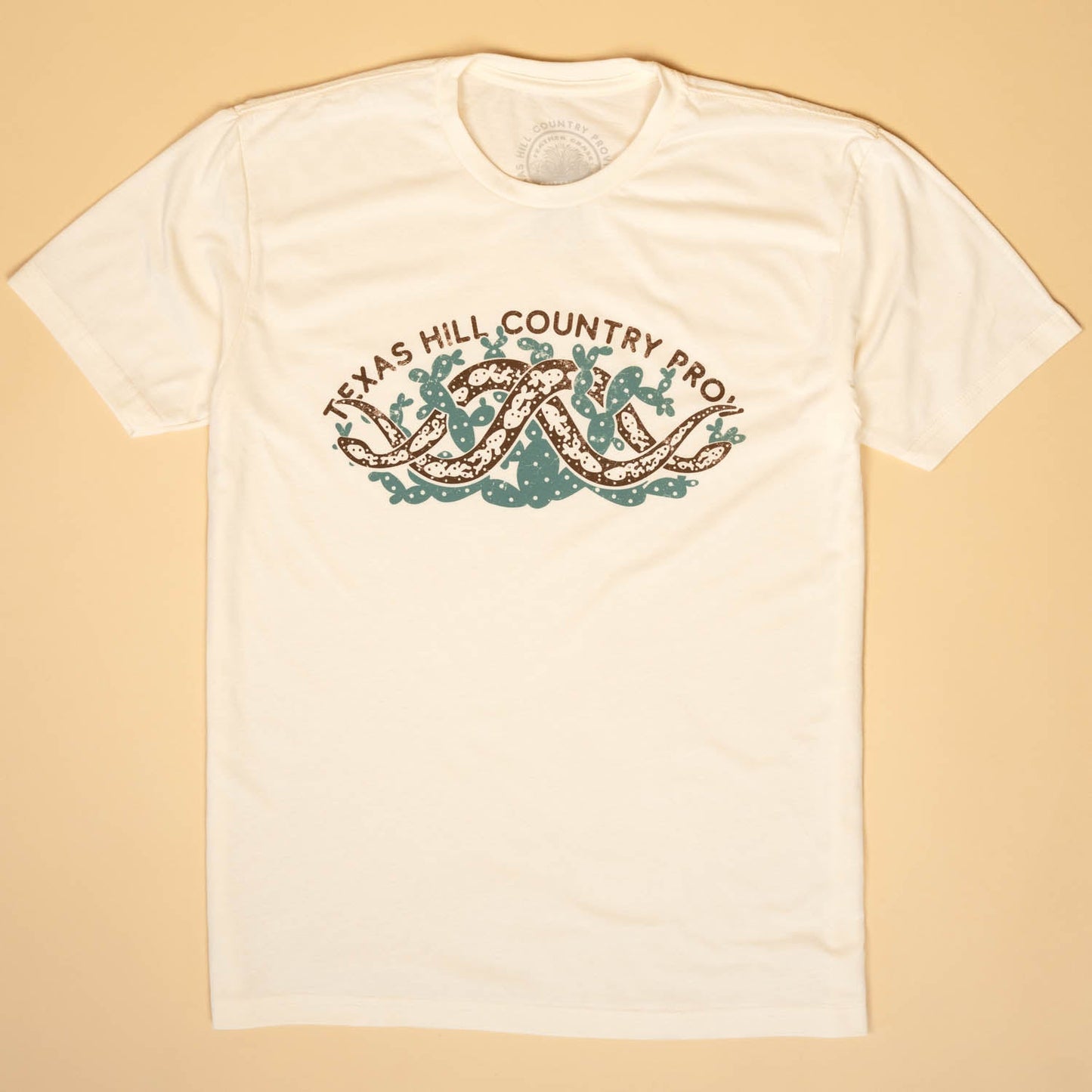 Prickly Pair Feather Grass Tee Texas Hill Country Provisions Vintage White S 