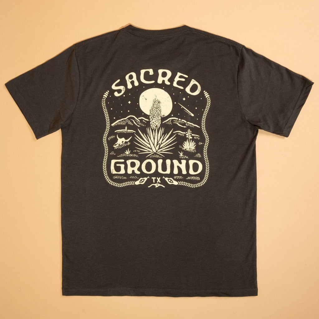 Sacred Ground Feather Grass Tee Texas Hill Country Provisions Vintage Black S 