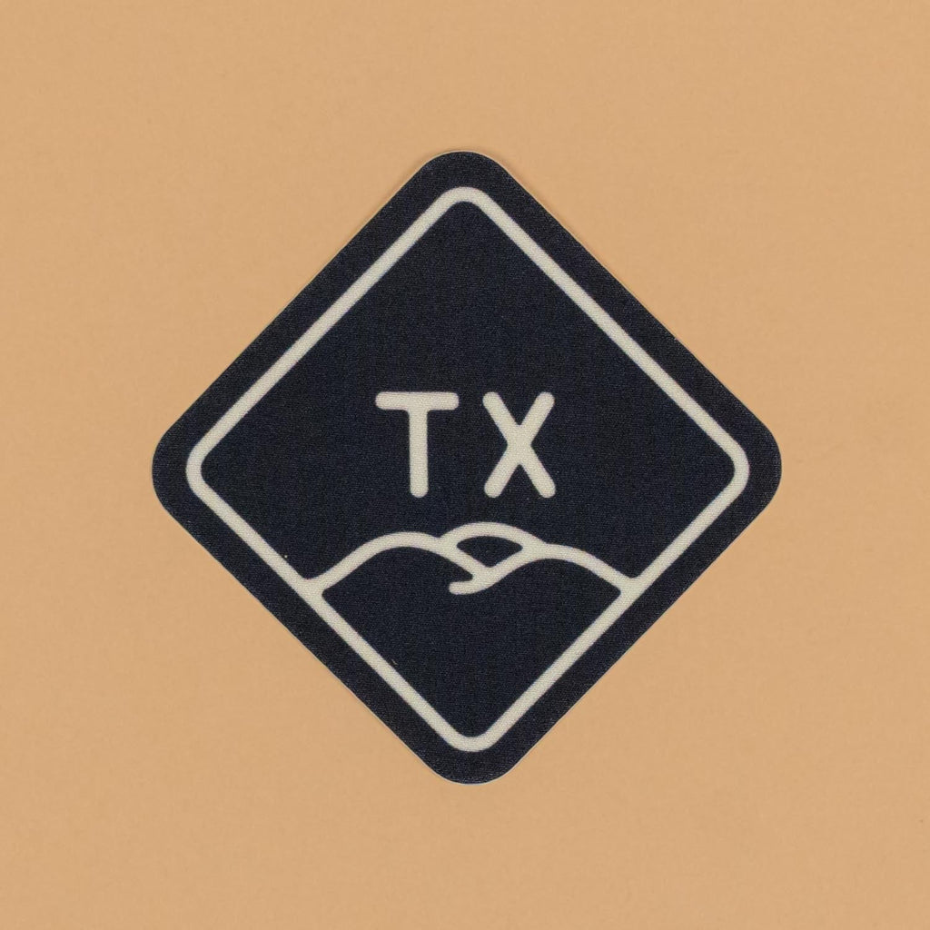 Texas Hills Diamond Nylon Sticker Texas Hill Country Provisions Weatherproof Nylon 