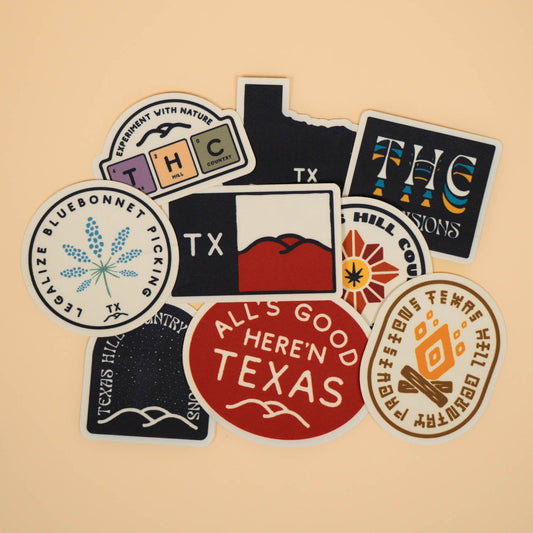 THC v1 Sticker Pack Nylon Sticker Texas Hill Country Provisions 