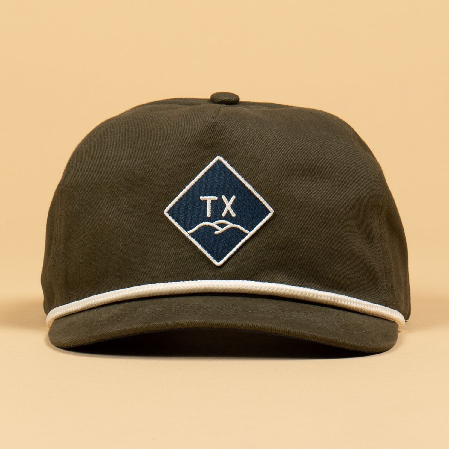TX Hills Diamond Guadalupe Snapback THC Provisions Olive Single Brushed Unstructured