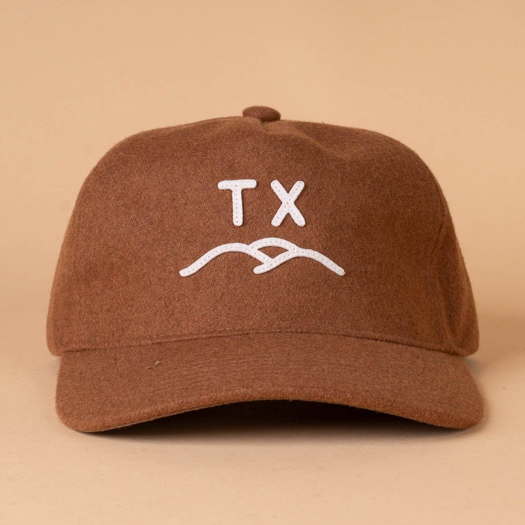TX Hills Shepherd Strapback Texas Hill Country Provisions Cowhide Wool Blend Unstructured